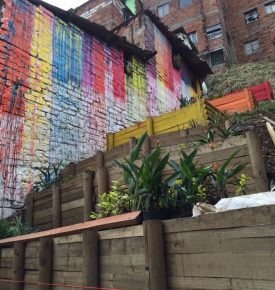 Schody Tropikalna Oaza w Meksyku, kolorowy mural